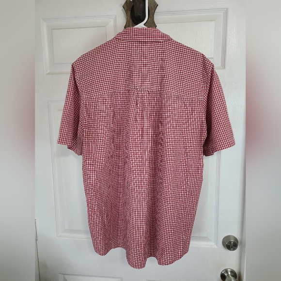 (987) Chap's Men's Classic Short Sleeve Button Down Shirt,Size: XL Checkered Red - Picture 11 of 11